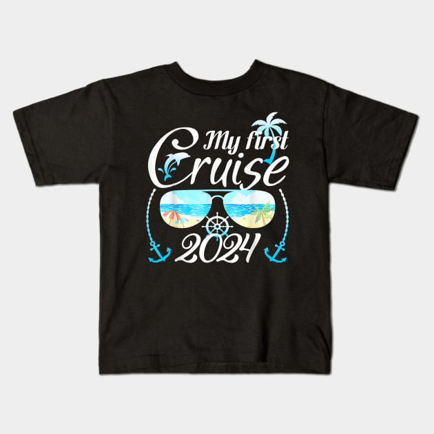 My First Cruise 2024 -Family Vacation Cruise Ship Travel Kids T-Shirt by elmiragokoryan